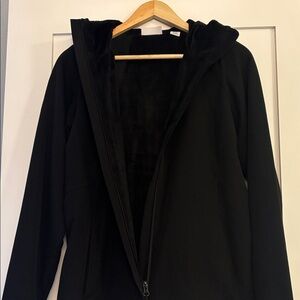 EUC Black Jacket w Hood and Soft Plush Lining